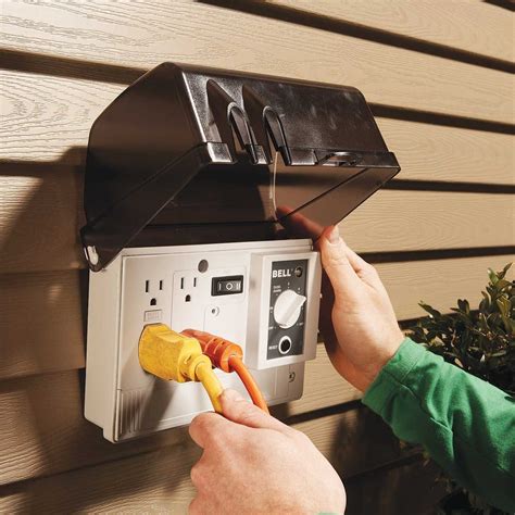 exterior electrical box over existing box|outdoor electrical outlets and boxes.